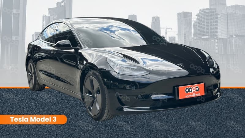 Tesla Model 3 for rent at Buendia Garage